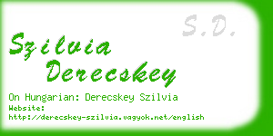 szilvia derecskey business card